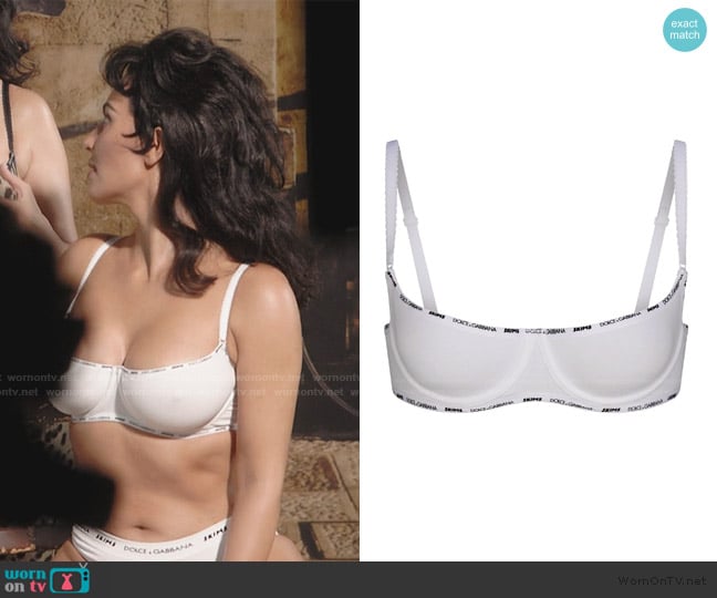 Dolce and Gabbana x Skims Cotton Jersey Unlined Balconette Bra worn by Kim Kardashian (Kim Kardashian) on The Kardashians