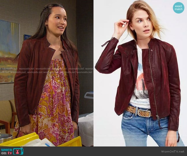 Free People Clean & Minimal Jacket worn by Sophia Choi (Rachel Boyd) on Days of our Lives