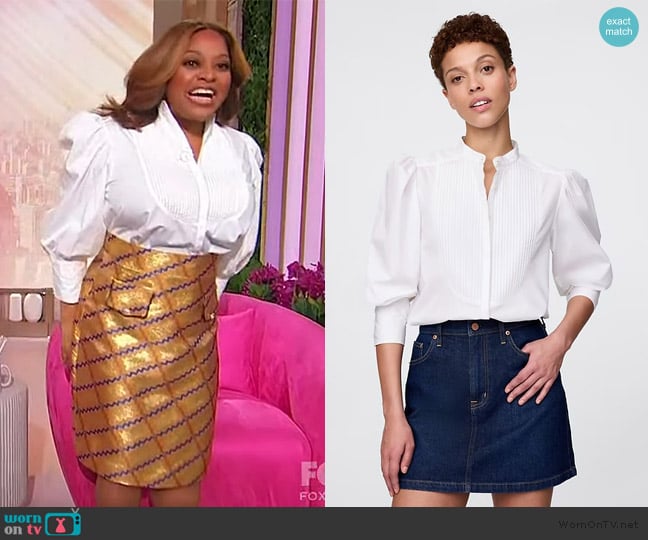 N'gai at Gap HFR Puff-Sleeve Shirt worn by Sherri Shepherd on Sherri