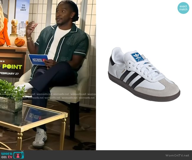 Adidas Gender Inclusive Samba OG Sneaker worn by Scott Evans on Access Hollywood