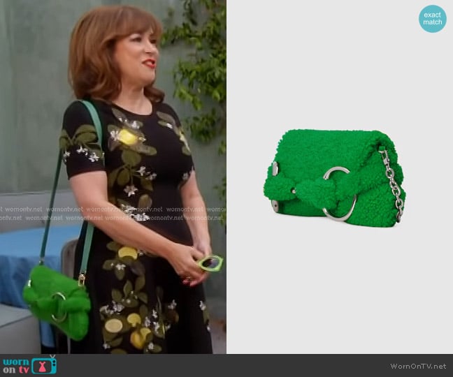 Gucci Merino Wool Medium Maxi Horsebit Chain Shoulder Bag worn by Jennifer Tilly on The Real Housewives of Beverly Hills