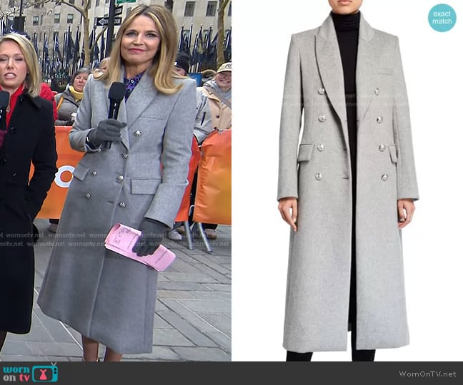 Veronica Beard Helmond Dickey Coat worn by Savannah Guthrie on Today