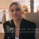 Isla’s black embellished blazer on Running Point