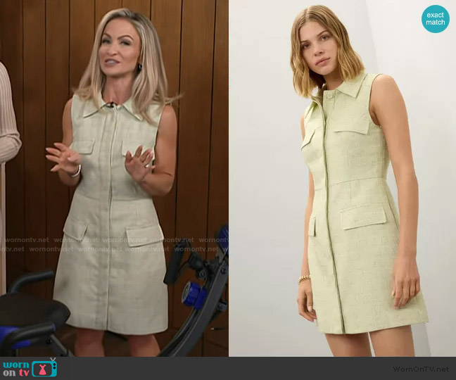 Jason Wu Collective Tweed Collared Dress worn by Maria Provenzano on Access Hollywood