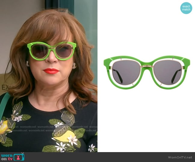 Kuboraum H93 Sunglasses in Lime Green/Grey worn by Jennifer Tilly on The Real Housewives of Beverly Hills