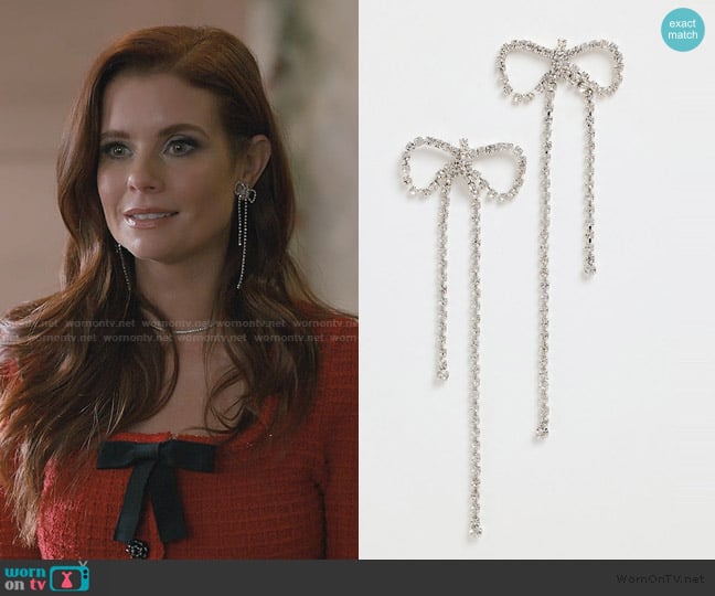 Lelet NY Josie Crystal Earrings worn by Maddie Townsend (JoAnna Garcia Swisher) on Sweet Magnolias