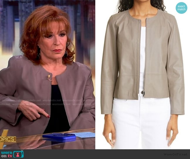 Lafayette 148 Lambskin Leather Jacket worn by Joy Behar on The View