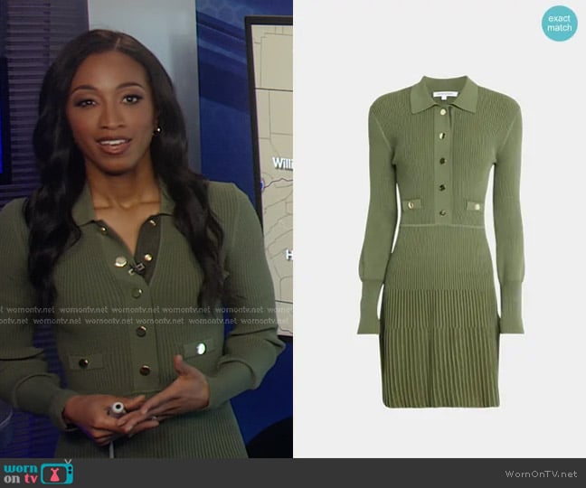 WornOnTV: Sandra Bookman’s grey v-neck cap sleeve dress on Good Morning ...