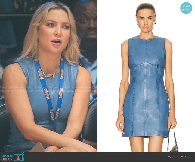 Remain Leather Sleeveless Mini Dress worn by Isla Gordon (Kate Hudson) on Running Point