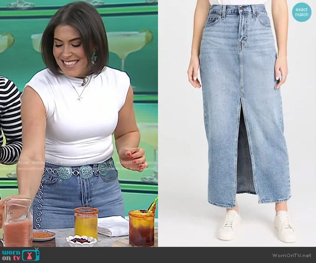 Levi's Ankle Column Skirt worn by Katie Stilo on Today