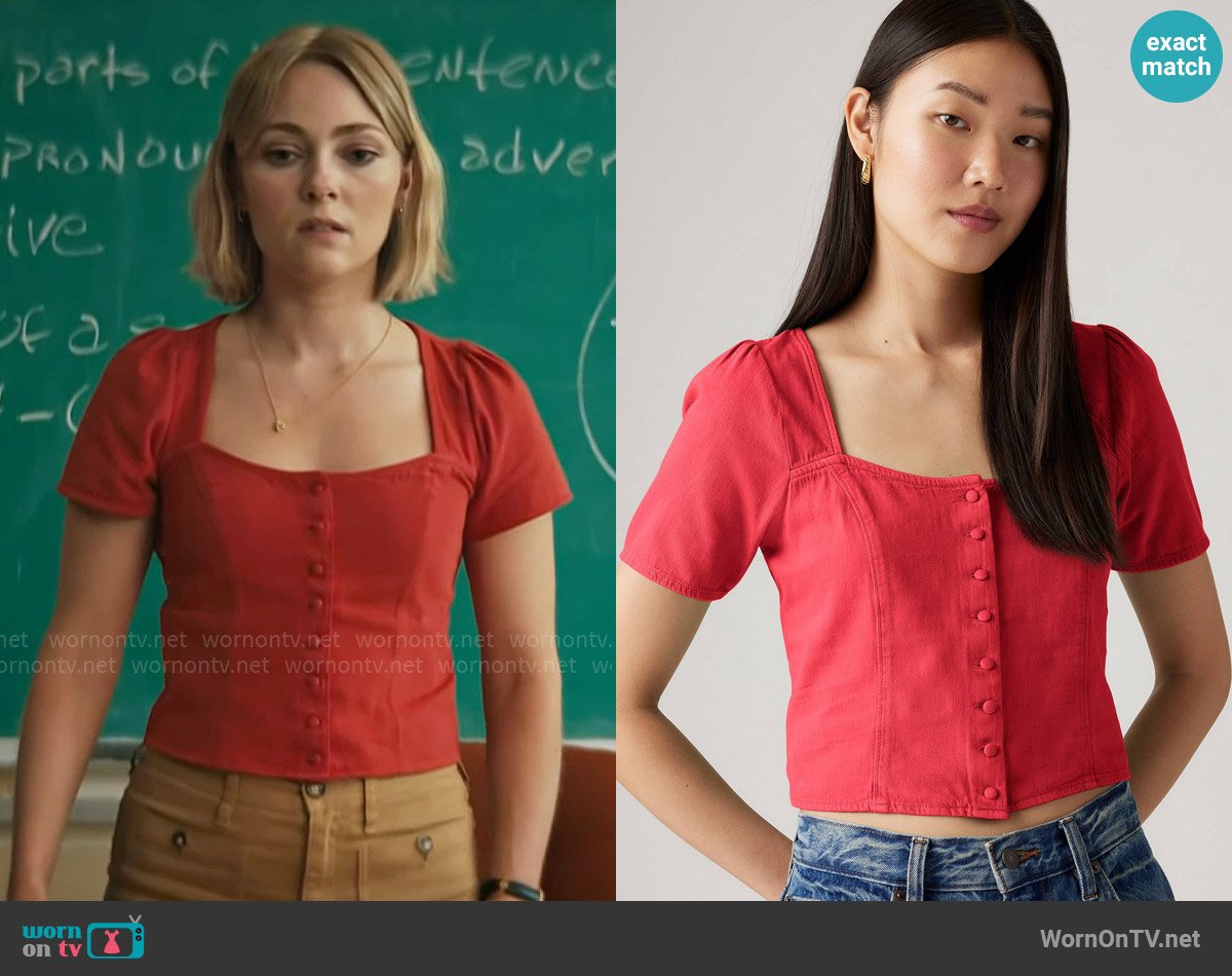 Levis Pascale Short Sleeve Blouse worn by Alice (AnnaSophia Robb) on Grosse Pointe Garden Society