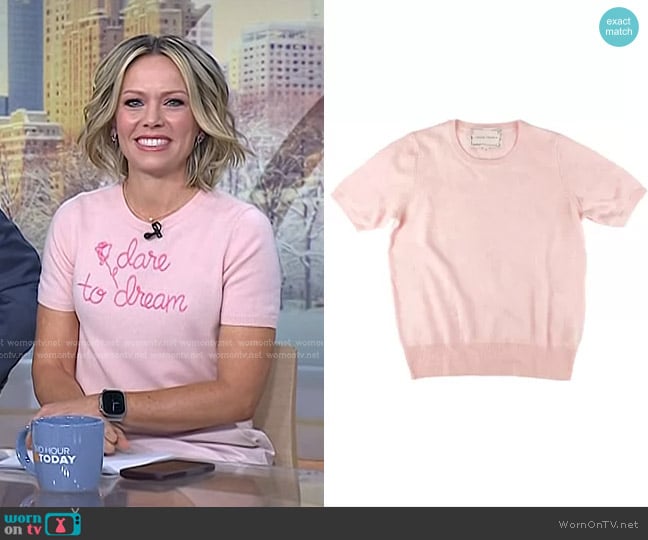 Lingua Franca Custom Short Sleeve worn by Dylan Dreyer on Today