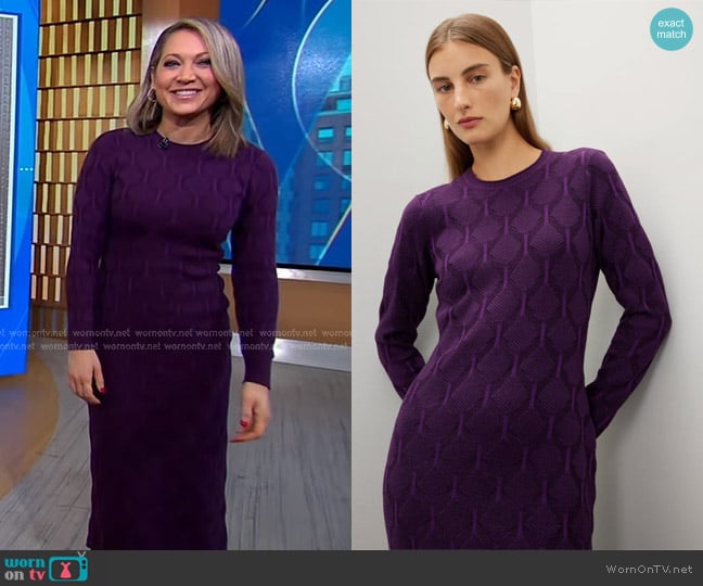 Thakoon Collective Long Sleeve Dress worn by Ginger Zee on Good Morning America