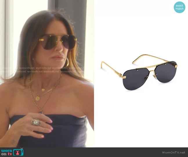 Louis Vuitton LV Ash Sunglasses worn by Kyle Richards on The Real Housewives of Beverly Hills