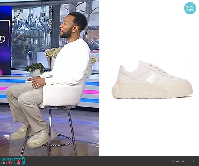 MM6 Maison Margiela Numbers-Motif Lace-Up Sneakers worn by John Legend on Today