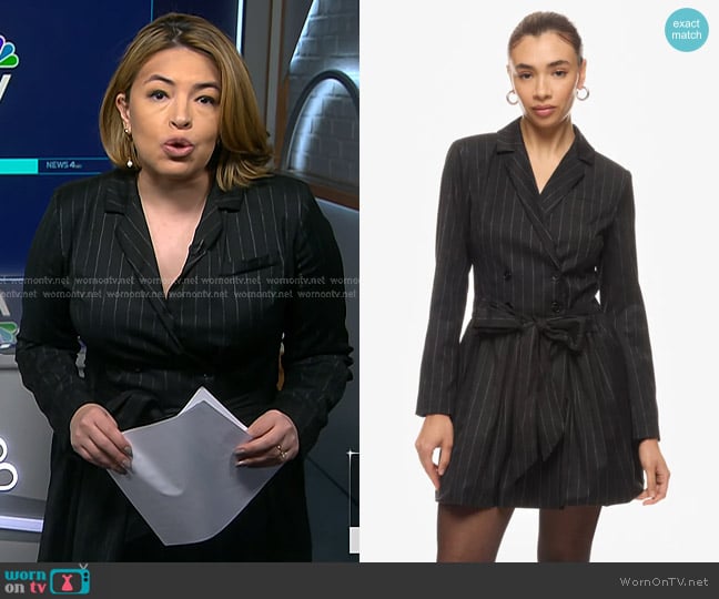 Marissa Webb Pinstripe Suiting Dress worn by Gilma Avalos on NBC News Daily