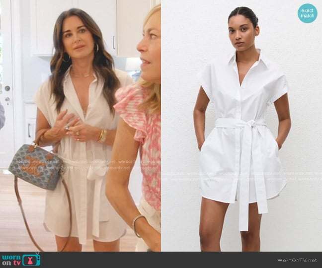 Kyle’s white tie waist shirtdress on RHOBH