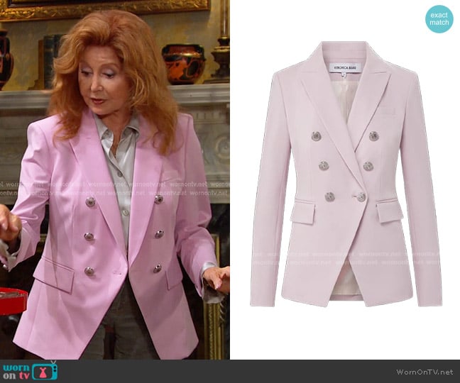 Veronica Beard Miller Dickey Jacket in Barely Orchid worn by Maggie Horton (Suzanne Rogers) on Days of our Lives