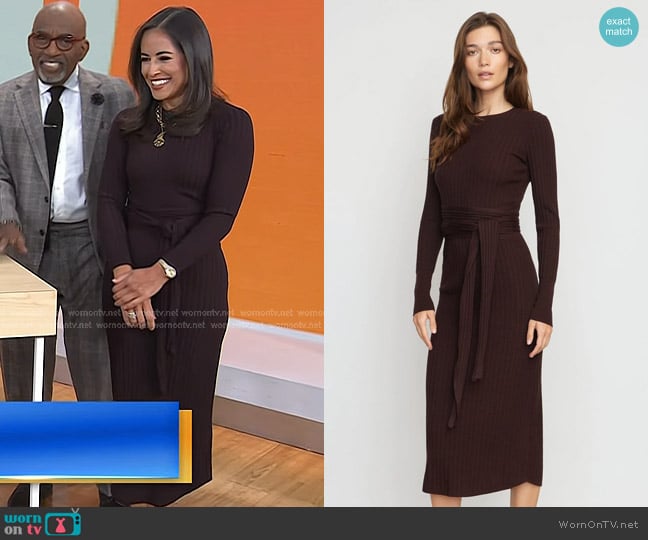 Modern Citizen Carmen Tie-Front Ribbed Dress worn by Kaylee Hartung on Today