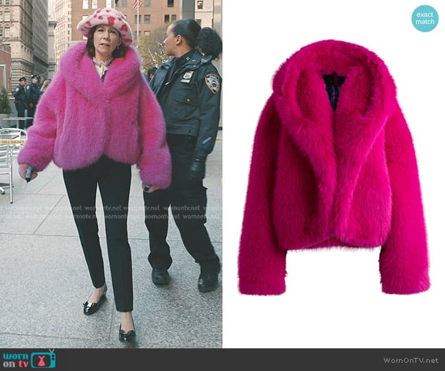 NAOMI x BOSS 2.0 Cabarette Faux Fur Coat worn by Elsbeth Tascioni (Carrie Preston) on Elsbeth