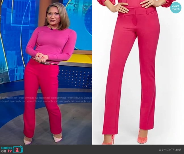 New York & Company Barely Bootcut Pant - 7th Avenue worn by Ginger Zee on Good Morning America