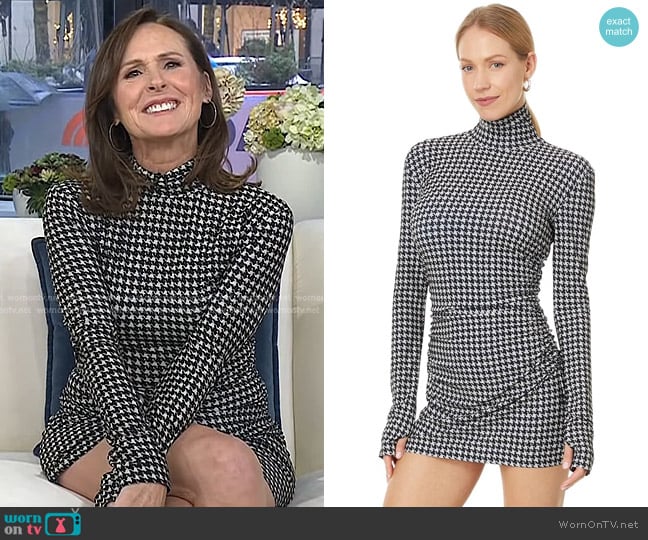 Norma Kamali Long Sleeve Turtleneck Pickleball Dress worn by Molly Shannon on Today