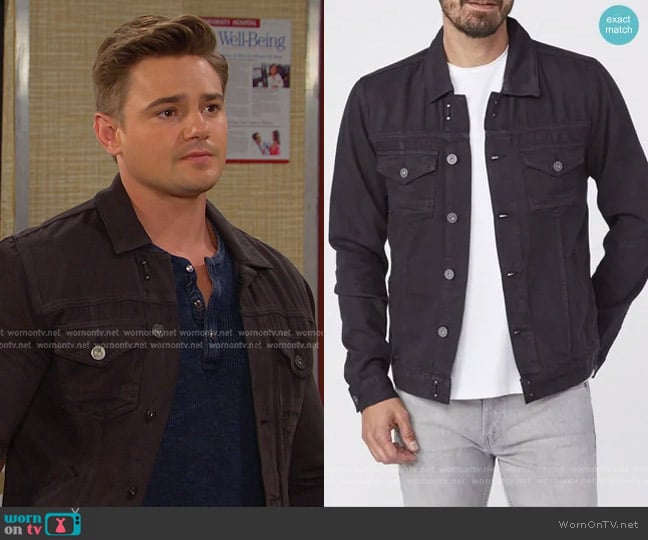 Paige Scout Denim Jacket worn by Johnny DiMera (Carson Boatman) on Days of our Lives