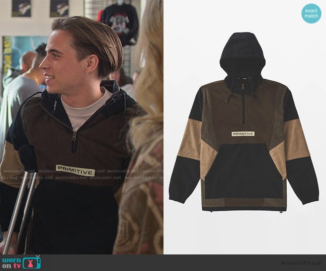 Primitive Block II Brown Corduroy Anorak Jacket worn by Robby Keene (Tanner Buchanan) on Cobra Kai