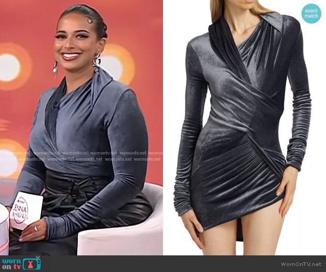 Rick Owens Magnetic Long-Sleeve Top in Steel worn by Nessa Diab on Today