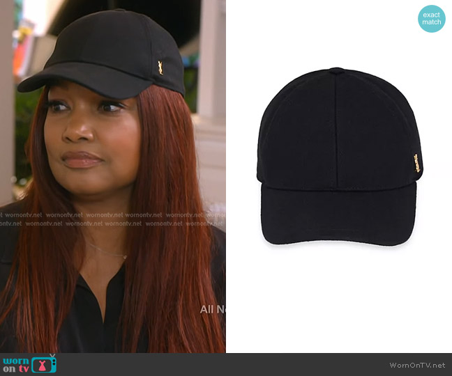 Saint Laurent Felt Baseball Cap worn by Garcelle Beauvais on The Real Housewives of Beverly Hills