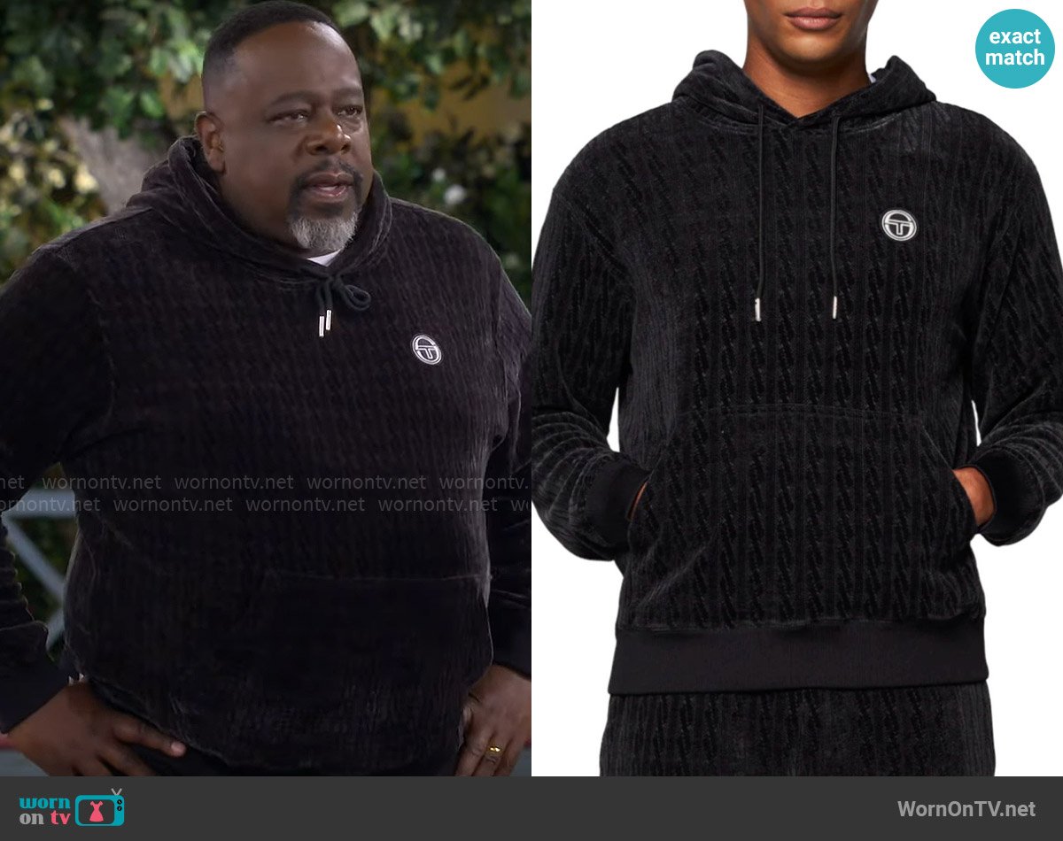 Sergio Tacchini Trento Hoodie worn by Calvin (Cedric The Entertainer) on The Neighborhood