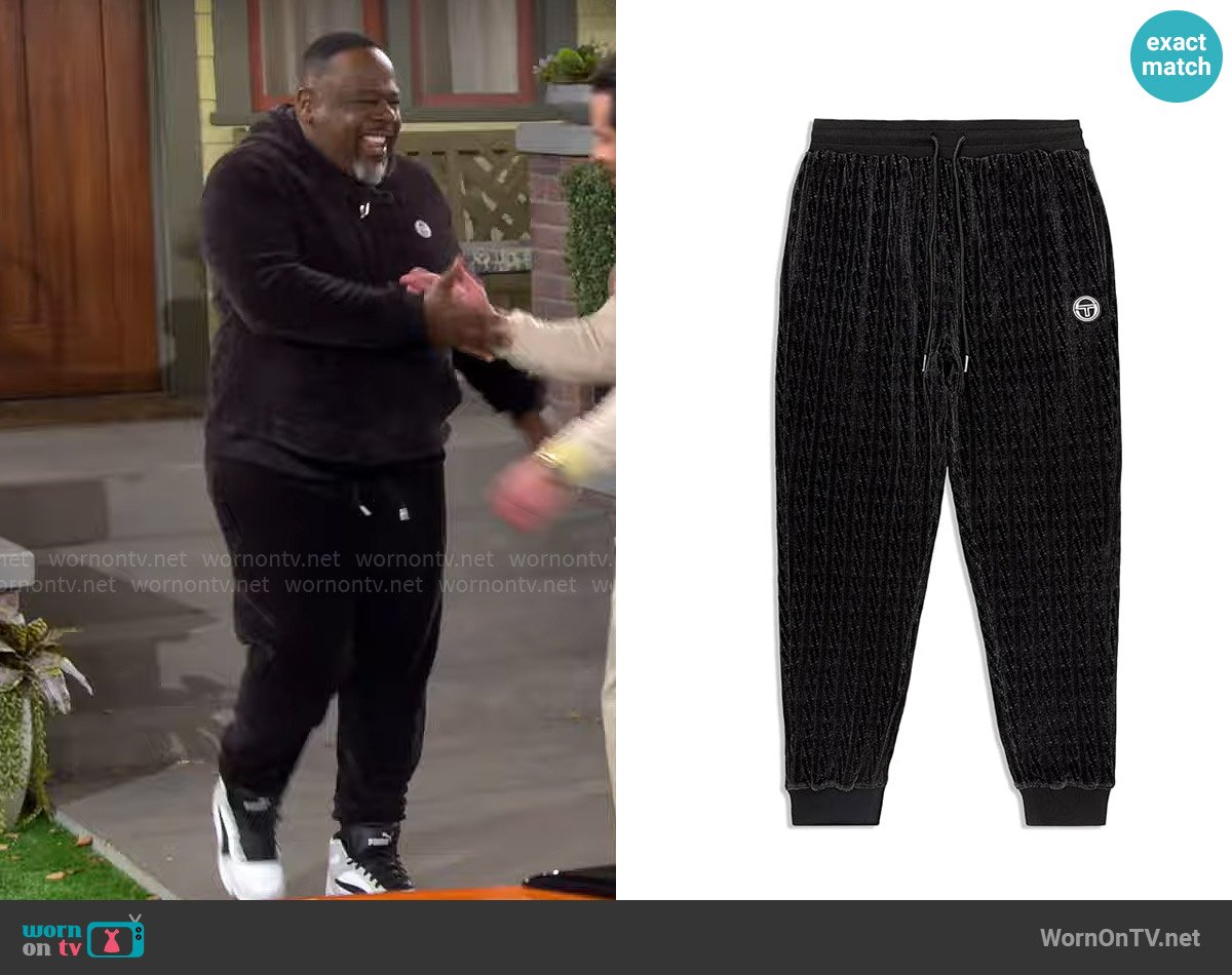 Sergio Tacchini Trento Pants worn by Calvin (Cedric The Entertainer) on The Neighborhood