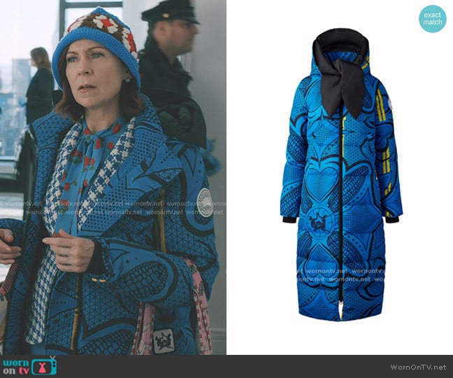 Thebe Magugu x Canada Goose Heirloom Mystique Parka worn by Elsbeth Tascioni (Carrie Preston) on Elsbeth