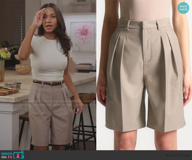 Maniere Devoir Tailored City Shorts worn by Layla Keating (Greta Onieogou) on All American