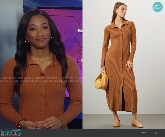 Thakoon x RTR Cardigan Dress worn by Brittany Bell on Good Morning America