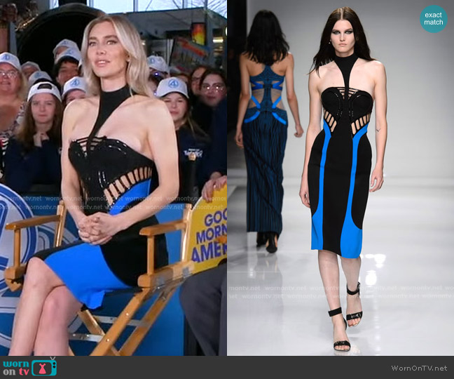 Versace Atelier Versace Spring 2016 Couture Collection worn by Vanessa Kirby on Good Morning America