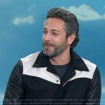 Zachary Levi’s black colorblock bomber jacket on Today