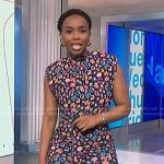 Zinhle’s floral ruched dress on NBC News Daily