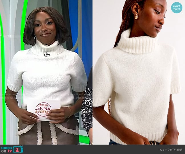 Abercrombie & Fitch Turtleneck Sweater Tee worn by Ego Nwodim on Today