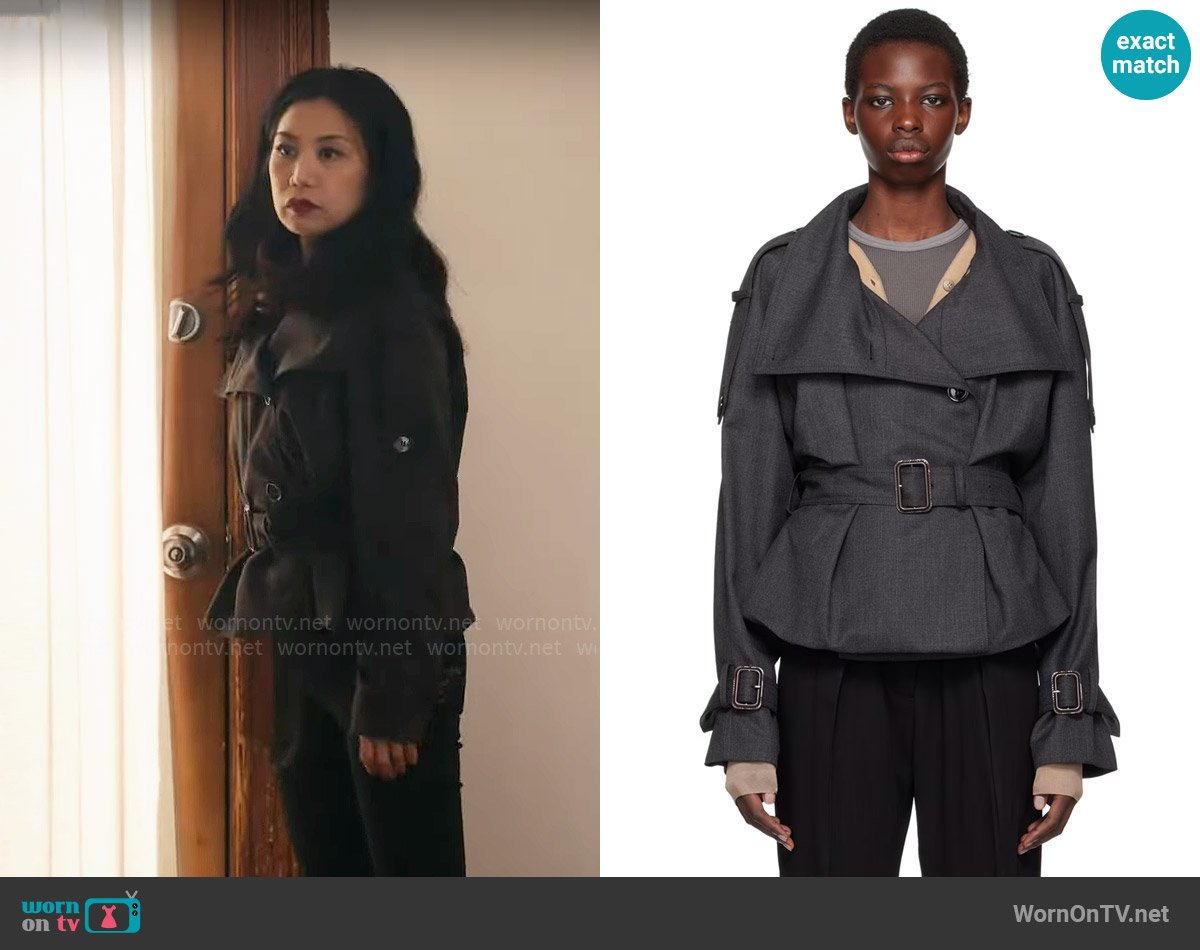 Acne Studios Wool Jacket worn by Melody Bayani (Liza Lapira) on The Equalizer