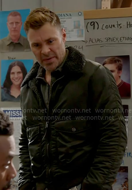 Adam's fleece collar jacket on Chicago PD