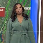 Adelle’s green ribbed cardigan dress on Today