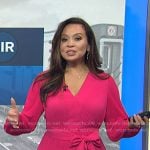 Adelle’s pink v-neck mini dress on Today