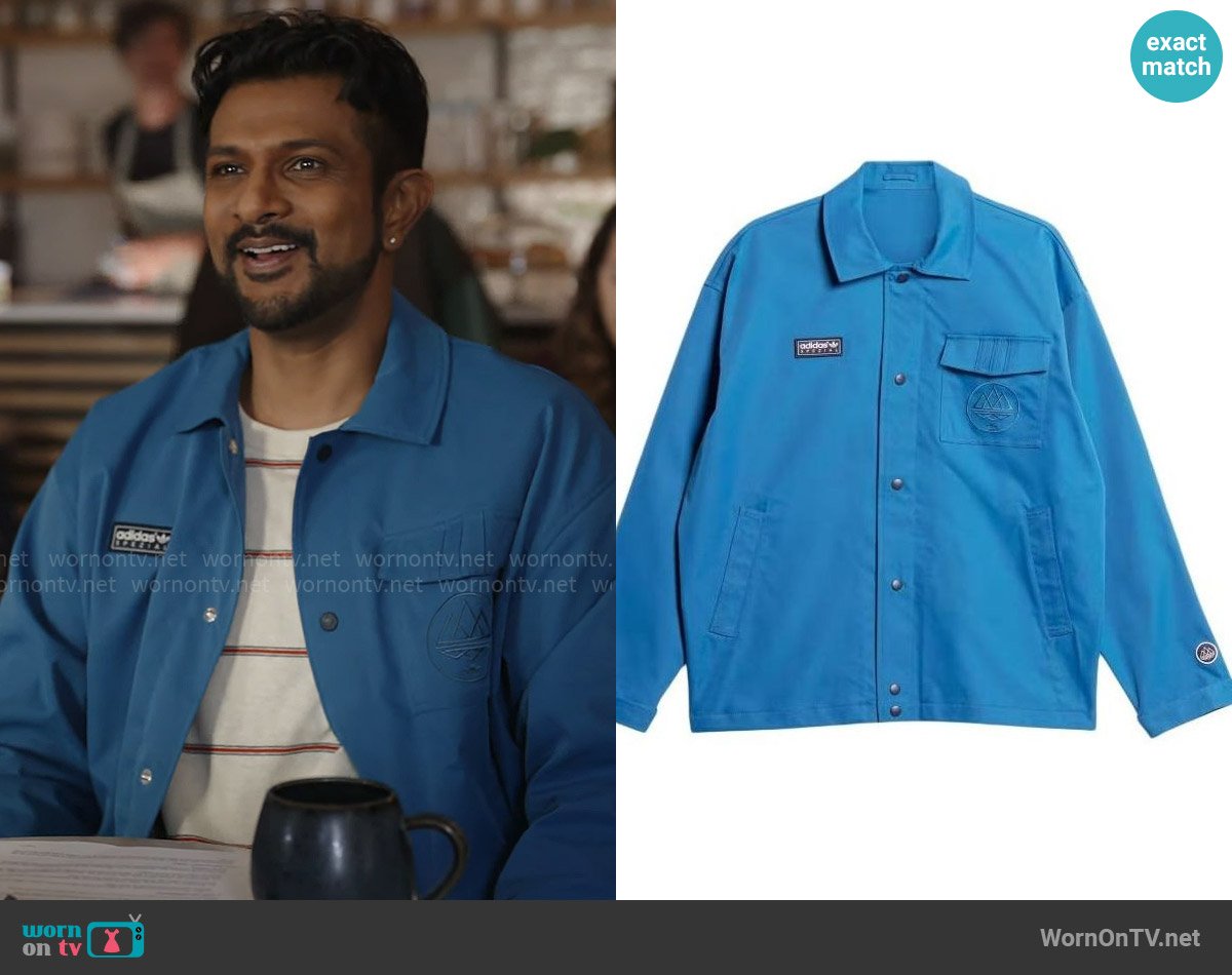 Adidas Wingrove Jacket worn by Jay (Utkarsh Ambudkar) on Ghosts