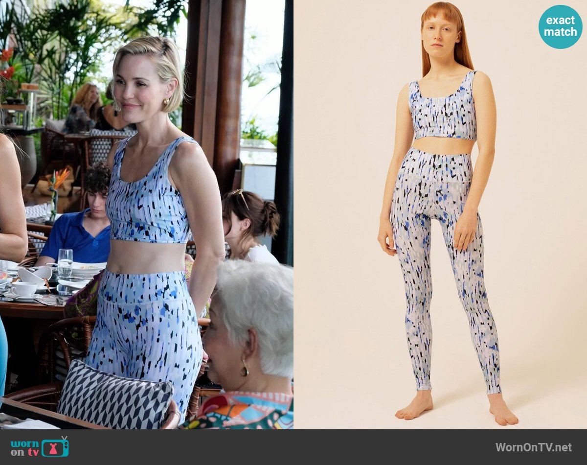 Aditi Julie Bra in Horizon Blue worn by Kate (Leslie Bibb) on The White Lotus