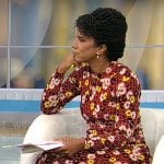 Adriana Diaz’s red floral maxi dress on CBS Mornings
