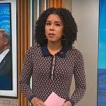 Adriana Diaz’s geometric print polo dress on CBS Mornings