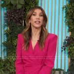 Adrianna Costa’s pink blazer dress on Access Hollywood