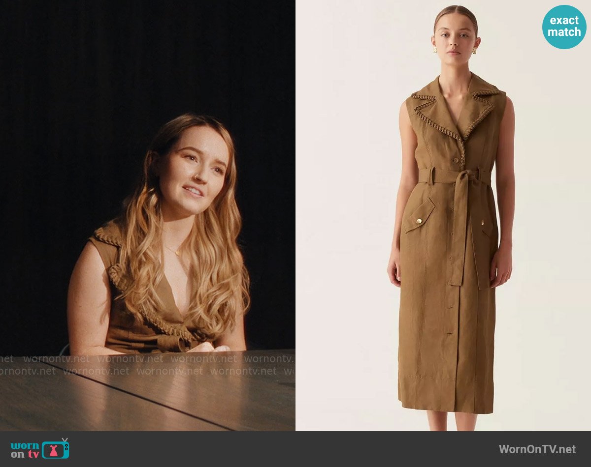 Aje Encompass Utility Whipstitch Midi Dress worn by Belle Gibson (Kaitlyn Dever) on Apple Cider Vinegar