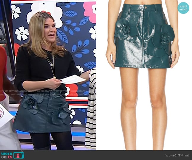 Aknvas Lucia Skirt in Sarcelle worn by Jenna Bush Hager on Today